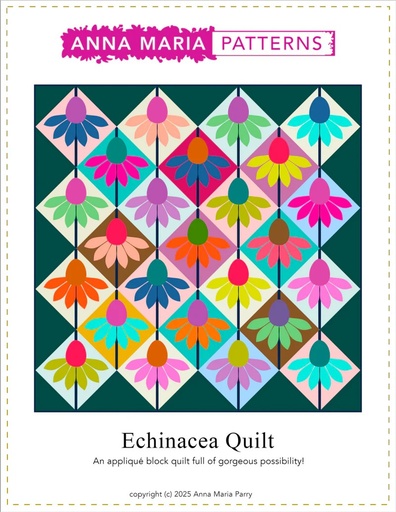 [PTNAMT068] Echinacea Quilt by Anna Maria Parry