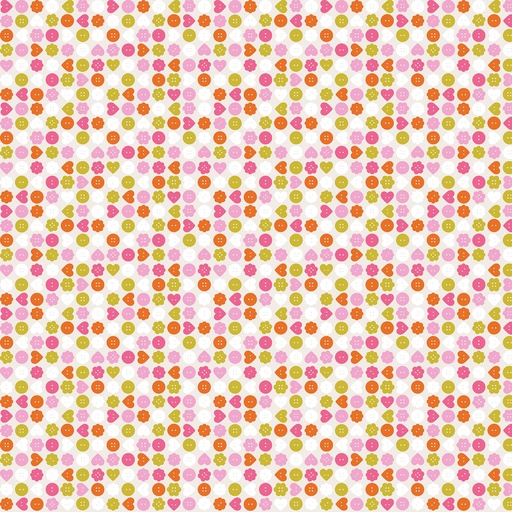 [91266-11] Bits & Bobs by Sarah Hearts - Buttons in Cream