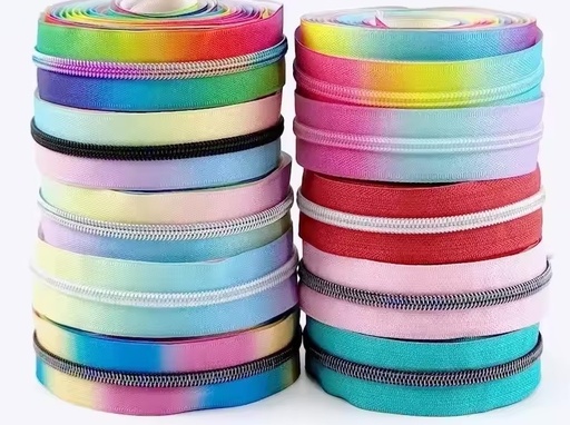 Zipper by the Yard Color Print - 2 Yards