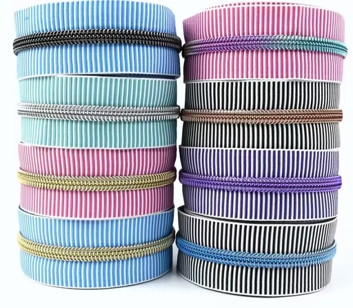 Zipper by the Yard Color Stripe - 2 Yards