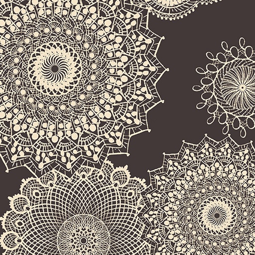[16790-14] Winter Haven by Rachel Rossi Designs - Dancing Doilies in Charcoal
