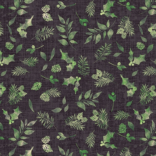 [16796-14] Winter Haven by Rachel Rossi Designs - Forest Floor in Charcoal