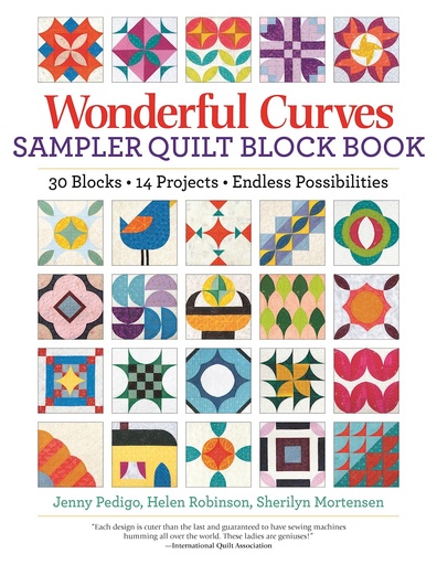 [L720] Wonderful Curves Sampler Quilt Block Book by Jenny Pedigo