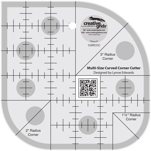 [CGRCCC] Creative Grids Quilt Ruler Curved Corner Cutter