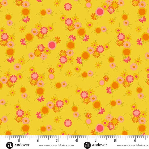 [A-10330-Y] Jinny by Alison Glass - Daisy Chain in Sunshine