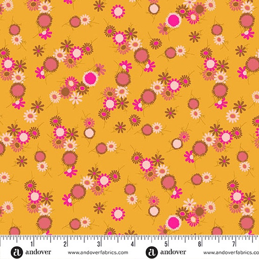 [A-10330-O] Jinny by Alison Glass - Daisy Chain in Marigold