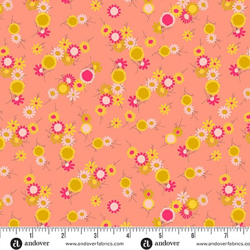 [A-10330-E] Jinny by Alison Glass - Daisy Chain in Flamingo