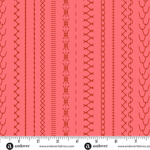 [A-10329-R] Jinny by Alison Glass - Crazed in Strawberry
