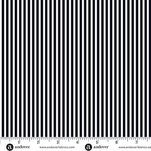[A-10238-K] Simply Stripe by Andover Fabrics - Simply Stripe in Black