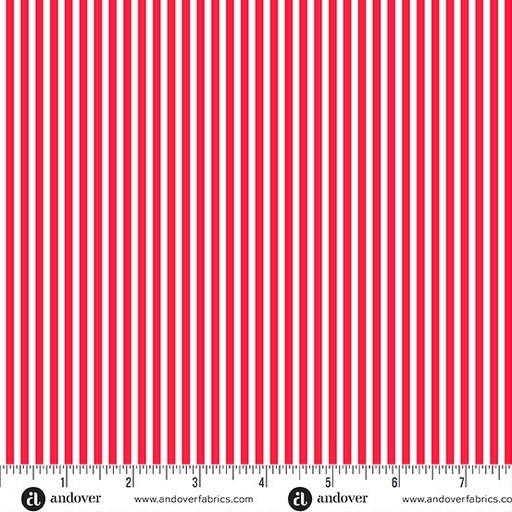 [A-10238-R] Simply Stripe by Andover Fabrics - Simply Stripe in Lipstick