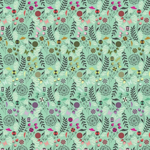 [PWTP279.SWEETMINT] Prince Charming Deja Vu by Tula Pink - Dandelion in Sweet Mint