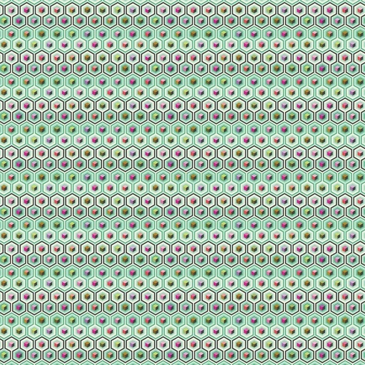 [PWTP280.SWEETMINT] Prince Charming Deja Vu by Tula Pink - Hex Box in Sweet Mint