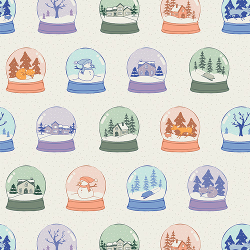 [SBC-FF-3130] Frost & Fir by AGF Sewcial Bee Collective - Snowglobes Scene