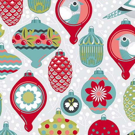 [32089-K] 12 Days of Christmas by Ink & Arrow - Ornaments in Light Gray