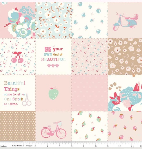 [C17978-PINK] Cotton Nook by Minki Kim - Patchwork in Pink