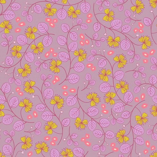 [RS1133 21CL] Lofi Linens by Rashida Coleman Hale - Caper Floral in Lilac