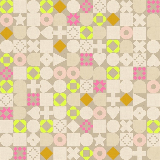 [RS1134 13CL] Lofi Linens by Rashida Coleman Hale - Blocked in Khaki