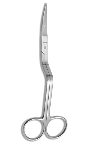 [747SP] Famore Double Curved In The Hoop Embroidery Scissors - 6in