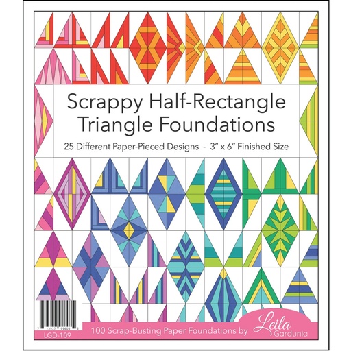 [LGD-109] Scrappy Half-Rectangle Triangle Foundation Pad by Leila Gardunia Designs