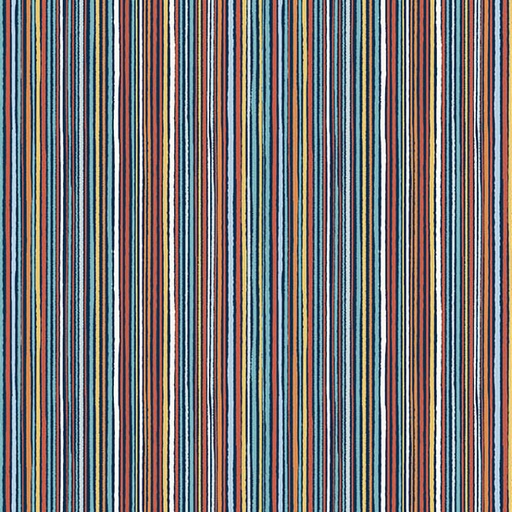 [MU-237-B] Orbit by Makower UK - Fine Stripe in Blue