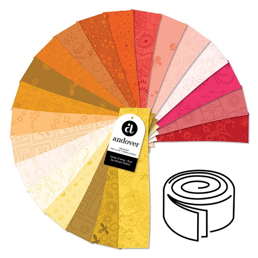 [2S-COLCS-40] Color Camp by Alison Glass - Sun 2.5 Inch Strip Roll