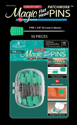 [220115] Magic Pins - Flathead Patchwork Fine 50pc