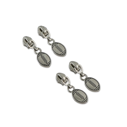 [STS353S] Football Zipper Pulls by Sallie Tomato - 4pk