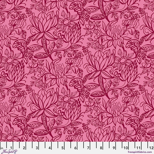 [PWKI018.RASPBERRY] Springtime Splendour by Kirsten Katz - Garden Etchings in Raspberry