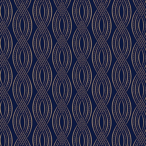 [15256M-56] Majestic Garden by Benartex - Majestic Trellis in Navy