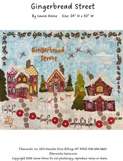 [FWLHGBSTA] Gingerbread Street Collage Pattern by Laura Heine