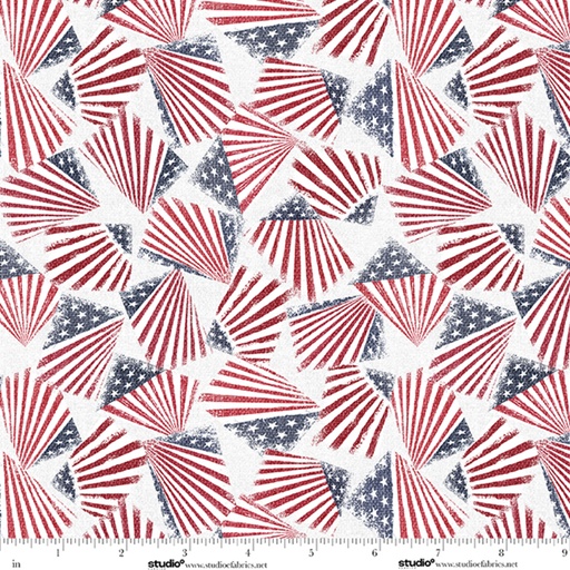 [9341-103] Stars & Stripes by Funny Girl - Flag Abstract in Patriotic