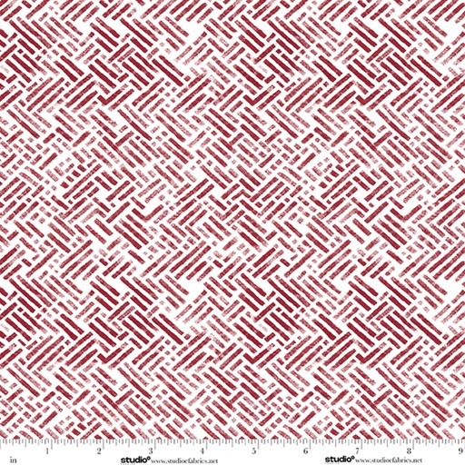 [9343-08] Stars & Stripes by Funny Girl - Broken Stripe in Red and White