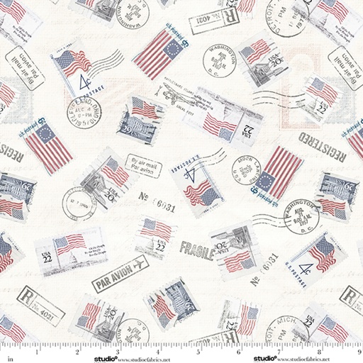 [9347-103] Stars & Stripes by Funny Girl - Postage Toss in Patriotic