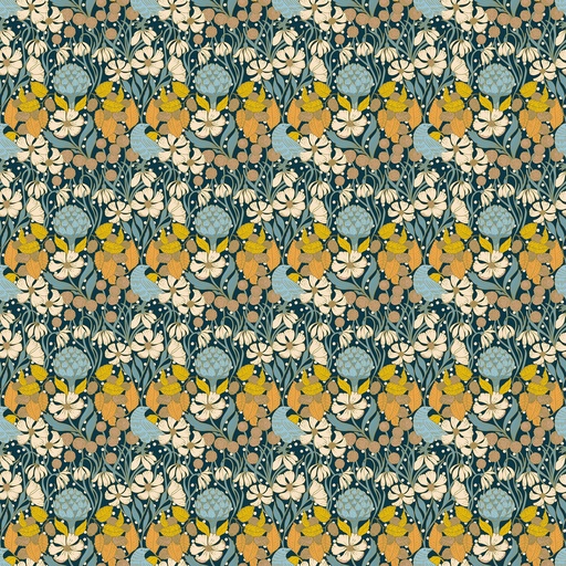 [91367-45] Bramble & Bloom by Katie O'Shea - Bramble Bush in Navy