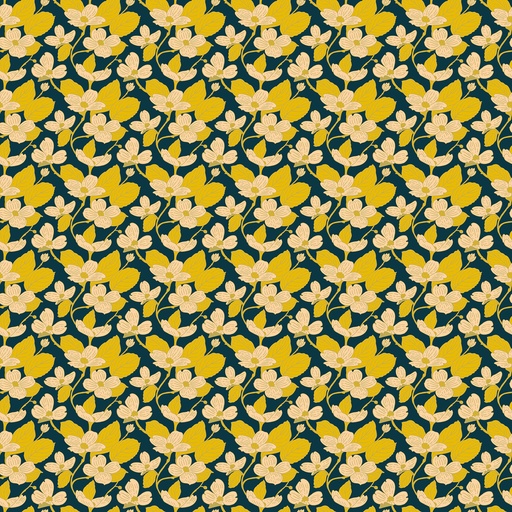 [91368-45] Bramble & Bloom by Katie O'Shea - Dogwood in Navy