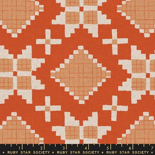 [RS4031 13L] Heirloom by Alexia Abegg - Cotton/Linen Star in Red