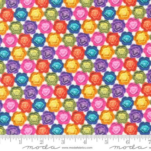 [7438 11] Vintage Soul for Moda - Crochet Rosettes in Rainbow
