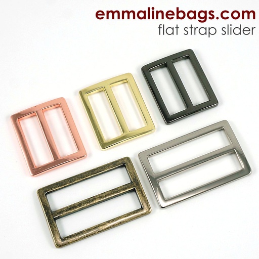 Flat Strap Sliders - 1" (25mm) 2 Pack