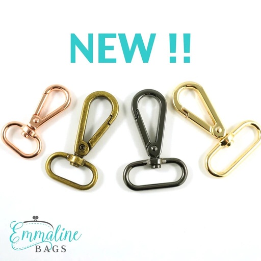 Swivel Snap Hooks - Flat Hook Profile 1" (25mm) 2 Pack