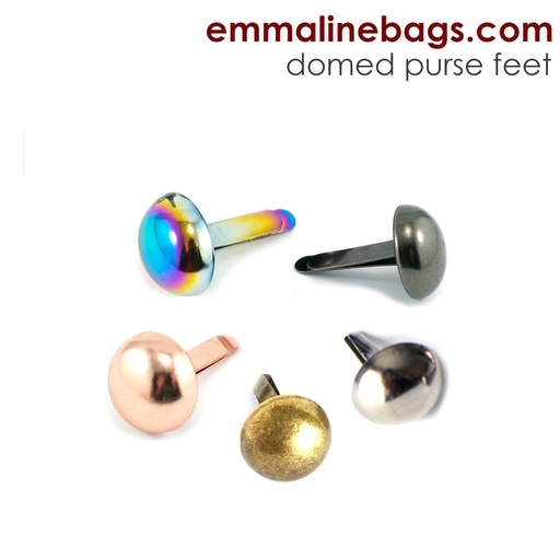 Domed Purse Feet - 1/2" (12mm) 6 Pack