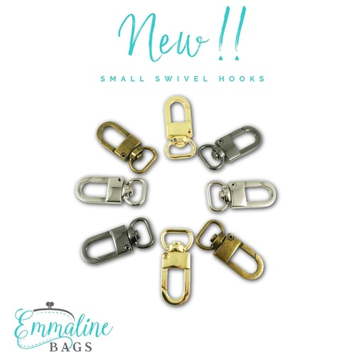 Swivel Snap Hooks 1/2" (12mm) Wristlet/Strap Hook 2 Pack